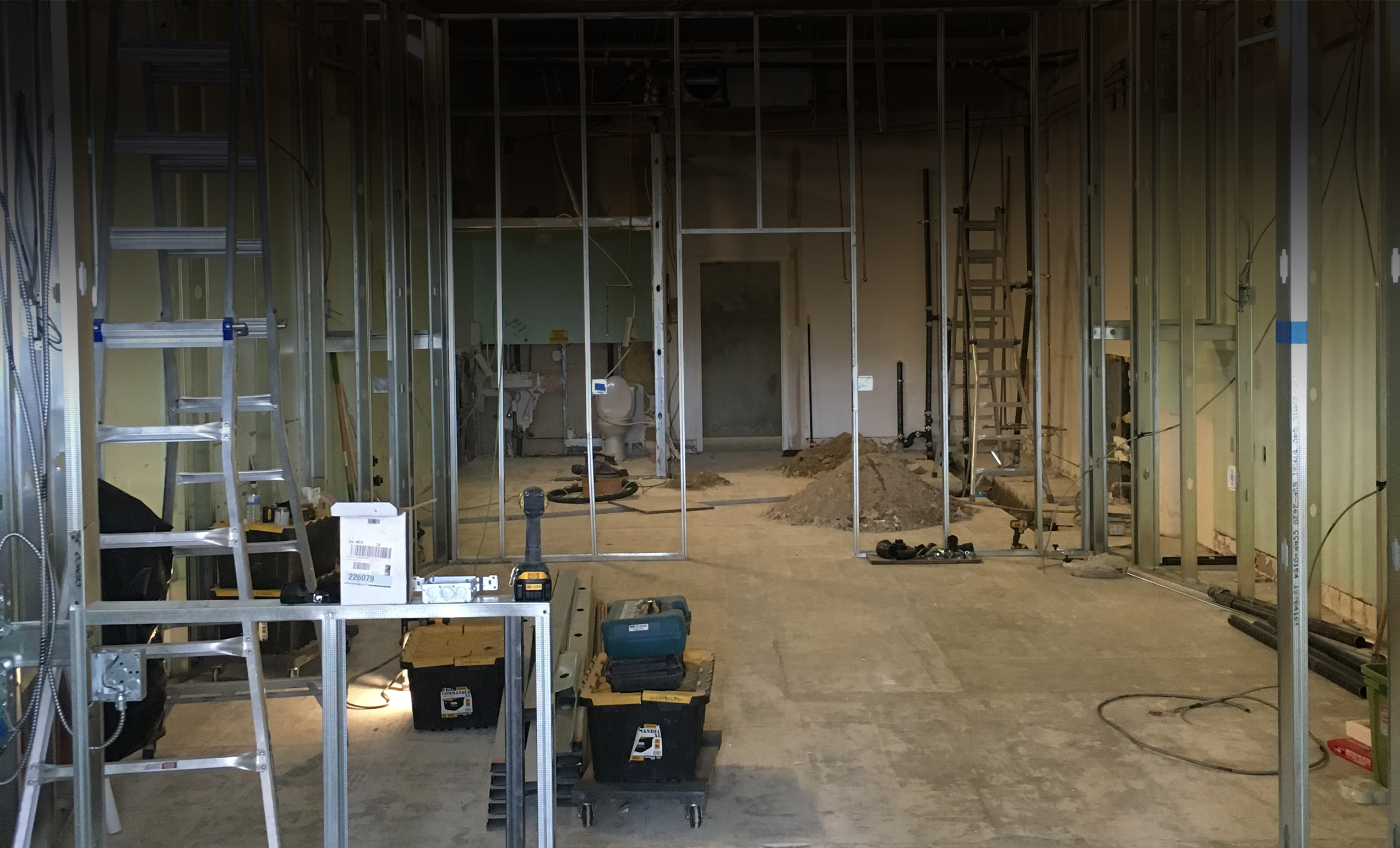 photo of retail space under construction